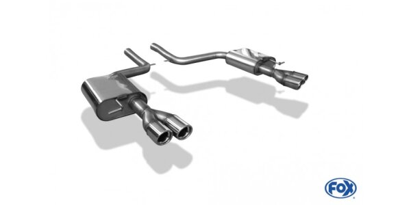 FOX Endschalldämpfer Ø63,5mm 2x76 Typ 17 - Audi A6 4F quattro