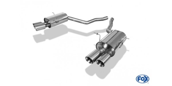 FOX final silencer right/left - 2x90 Typ 25 right/left - BMW E31 850i