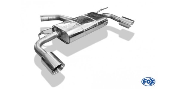 FOX Endschalldämpfer rechts/links - 1x100 Typ 25 rechts/links für Rieger Stoßstange (Art. Nr. 00088089) - Seat Leon 5F