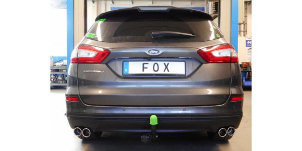 FOX Endschalldämpfer quer Ausgang rechts/links - 2x76 Typ 16 rechts/links - Ford Mondeo V Schrägheck/Turnier/Stufenheck