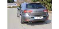 FOX final silencer - 2x90 Typ 16 - Seat Leon 5F ST (independent suspension)