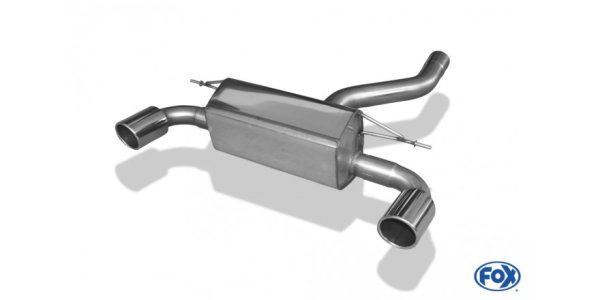 FOX final silencer across exit right/left - 1x100 Typ 16 right/left - with exhaust flap in the left tailpipe - BMW F36 440i xDrive Grand Coupe M-Package