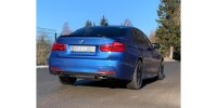 FOX Final Silencer across exit 145x65 Typ 59 - with exhaust flap in the left tailpipe - BMW F30/F31 330i xDrive