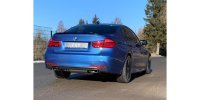 FOX final silencer across exit right/left - 145x65 Typ 59 right/left - with exhaust flap in the left tailpipe - BMW F30/F31 330i xDrive