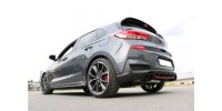 FOX final silencer across exit right/left with exhaust flap - 129x106 Typ 32 right/left black enamelled - Hyundai i30N Performance