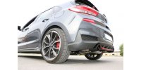 FOX final silencer across exit right/left with exhaust flap - 129x106 Typ 32 right/left black enamelled - Hyundai i30N Performance