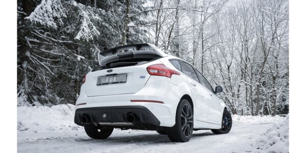 FOX Final Silencer across exit with exhaust flap 129x106 Typ 32 black enamelled - Ford Focus III RS