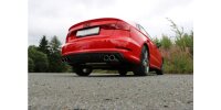 FOX Endschalldämpfer quer 2x80 Typ 16 - Audi A3 8V Limousine (mit S-Line oder S3 Stoßstange)