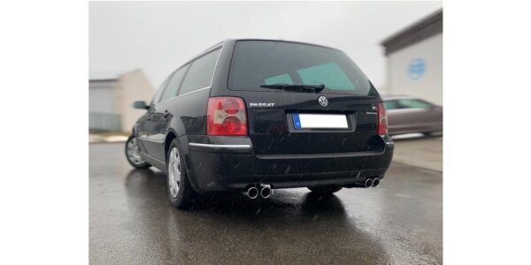 FOX Endschalldämpfer W8-Optik 2x76 Typ 16 versetzt - VW Passat 3B/3BG 4-Motion