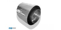 FOX welding tailpipe Typ 25 simply Ø 100mm Round uncurled / beveled / with Type-B inserts - L: 100 (mm) and d: 70 (mm outside) - unslotted