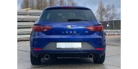FOX Endschalldämpfer 1x100 Typ 25 für Rieger Stoßstange - Seat Leon 5F Facelift (starre Hinterachse)