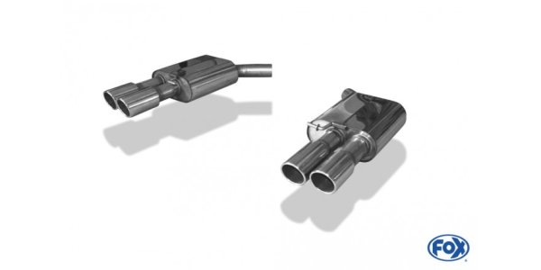 FOX Endschalldämpfer rechts/links zweiflutig - 2x90 Typ 16 rechts/links - Audi A6 4G 3,0 TFSI