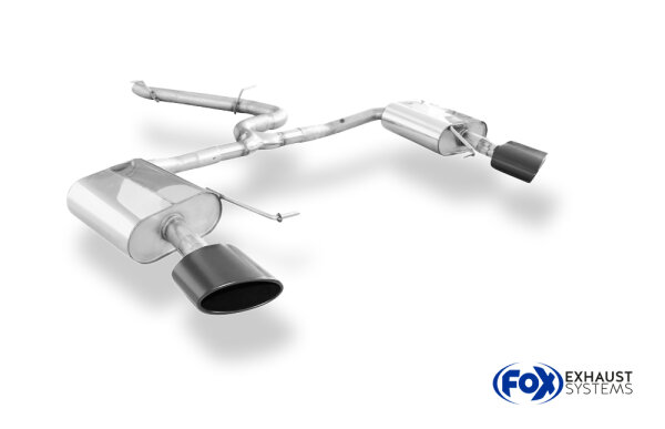 FOX Half system from OPF 160x90 Typ 38 black enamelled - Seat Leon 5F ST 4x4 / Cupra 300 with OPF