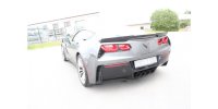 FOX final silencer center exit - 4x100 Typ 25 center black - Chevrolet Corvette C7 / Z06