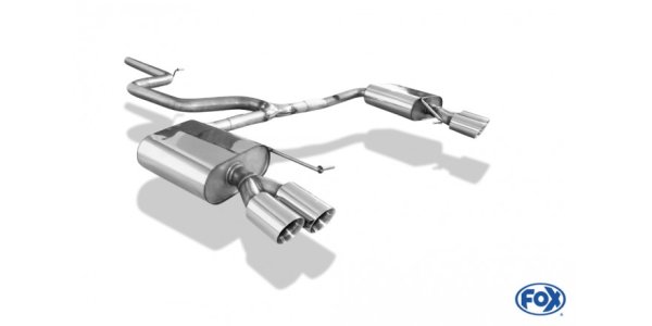 FOX Halbanlage ab OPF Ausgang rechts/links - 2x80 Typ 25 rechts/links - Seat Leon 5F ST / Cupra 290 mit OPF