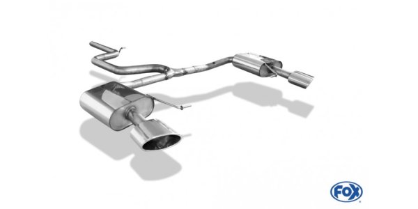 FOX Halbanlage ab OPF Ausgang rechts/links - 160x90 Typ 38 rechts/links - Seat Leon 5F ST / Cupra 290 mit OPF