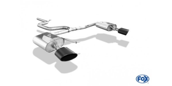FOX Halbanlage ab OPF Ausgang rechts/links - 160x90 Typ 38 rechts/links Schwarz - Seat Leon 5F ST / Cupra 290 mit OPF