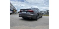 FOX final silencer with exhaust flaps right/left double flow - 2x100x77 Typ 38 right/left - Audi S8 4H