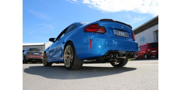 FOX Final Silencer across exit with 2 exhaust flaps 2x90 Typ 25 - BMW F87 M2 Competition/CS