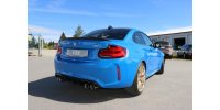 FOX final silencer across exit right/left with 2 exhaust flaps - 2x90 Typ 25 right/left - BMW F87 M2 Competition/CS