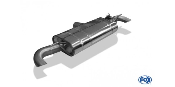 FOX Endschalldämpfer quer Ausgang rechts/links - Ausgang der Endrohre hinter der Stoßstange - Mercedes CLA 220/250 118 FWD/4matic