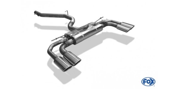 FOX Half system from catalyst - 2x106x71 Typ 44 right/left - with 2 electronic flaps - Cupra Formentor 4x4