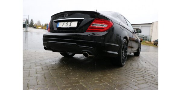 FOX Endschalldämpfer mit Y-Verbindungsstück 115x85 Typ 32 - Mercedes C-Klasse 4-Zylinder W204/S204