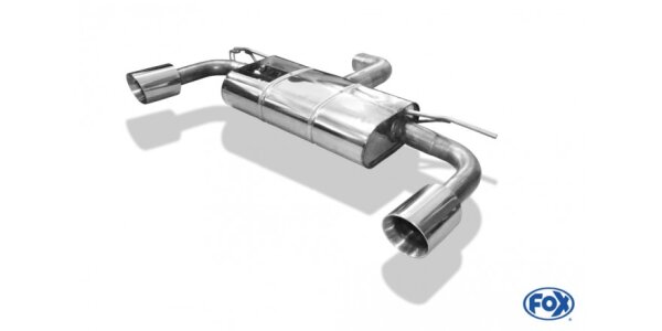 FOX Endschalldämpfer 1x100 Typ 25 für Rieger Stoßstange - Seat Leon 5F Facelift (Einzelradaufhängung)