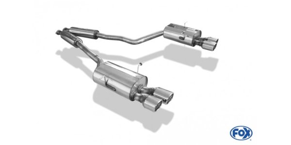 FOX final silencer right/left and front silencer - 2x93x79 Typ 70 right/left - BMW E31 850i