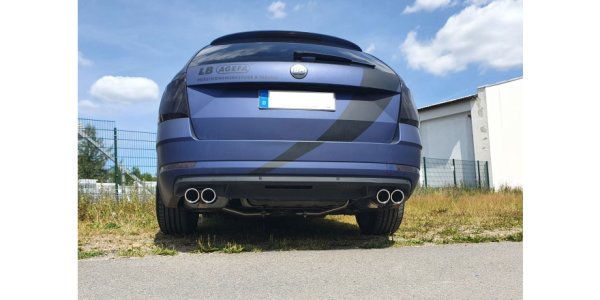 FOX Endschalldämpfer rechts/links - 2x76 Typ 16 rechts/links - Skoda Octavia 5E 4x4 2,0L 140kW