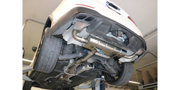 FOX final silencer across exit right/left - Exit of the tailpipe in original tailpipes - Mercedes GLC X253