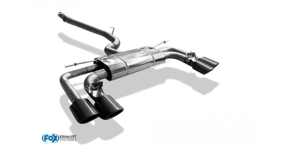 FOX Half system from catalyst - 2x106x71 Typ 32 right/left Anthrazit - with 2 electronic flaps - Seat Ateca Cupra 4x4 5FP