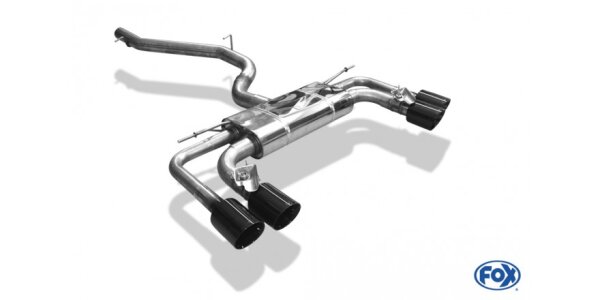 FOX Halbanlage ab Kat 2x100 Typ 25 Schwarz emalliert - mit 2 elektronischen Klappen - Seat Ateca Cupra 4x4 5FP