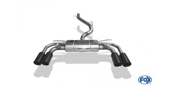 FOX Half system from catalyst - 2x100 Typ 25 right/left black enamelled - with 2 electronic flaps - Cupra Formentor 4x4