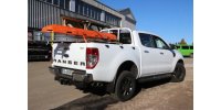 FOX Endschalldämpfer Sidepipe, Ausgang an der rechten Fahrzeugseite hinter dem Hinterrad - 2x115x85 Typ 38 - Ford Ranger 4x4 Doppelkabine/Wildtrak