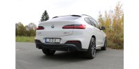 FOX final silencer across exit right/left - 1x100 Typ 25 right/left with exhaust flap - BMW X4 G02 30i