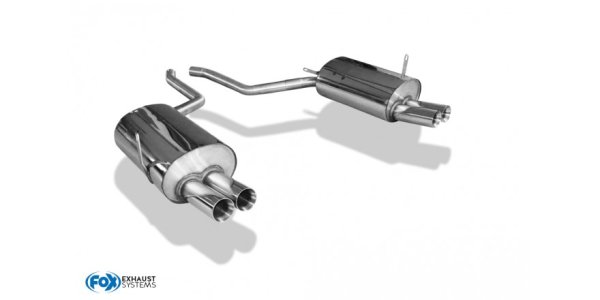 FOX Endschalldämpfer rechts/links - 2x76 Typ 13 rechts/links - BMW E38 730i/735i/740i (ohne Stoßstangenausschnitt)