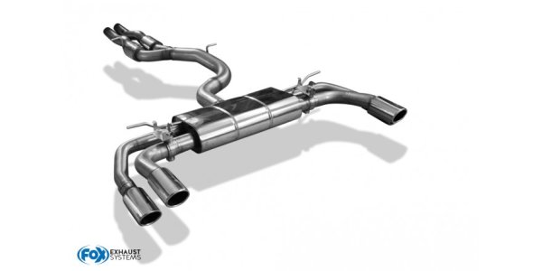 FOX final silencer with 2 exhaust flaps - 2x88x74 Typ 32 right/left and front silencer - Cupra Formentor 4x4 VZ5