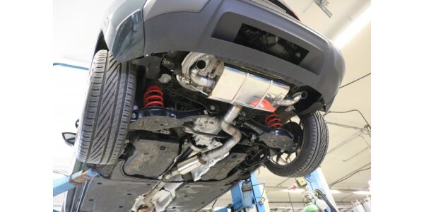 FOX Endschalldämpfer quer - Endrohre hinter der Stoßstange - Seat Ateca 5FP 4x4 Facelift