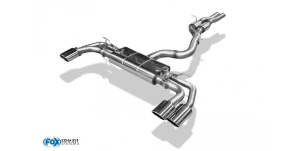 FOX final silencer with 2 exhaust flaps - 2x115x85 Typ 32 right/left and front silencer - Cupra Formentor 4x4 VZ5