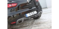 FOX final silencer across exit right/left - 1x50 right/left for original bumper (tail pipes not visible) - Renault Clio IV RS