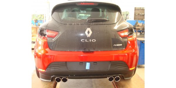 FOX final silencer across exit right/left - 2x90 right/left Typ 16 right/left - Renault Clio IV RS (Elia bumper)