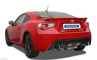 Bastuck rear silencer with single tailpipe cut 30° Ø 100 mm LH + RH (with RACE Look) - Subaru BRZ / Toyota GT86