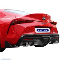 Bastuck Rear silencer with simple tailpipe 1x Ø 100 mm LH+RH (RACE look) for the original exhaust flap - 19+ Toyota Supra GR