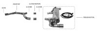 Bastuck Rear silencer with simple tailpipe carbon 1x Ø 100 mm LH+RH (RACE look), cut obliquely 30°, with valve control - 19+ Toyota Supra GR