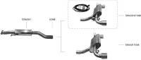 Bastuck Endschalldämpfer mit Einfach-Endrohr 1x Ø 100 mm LH+RH, (im RACE Look), ohne Abgasklappe - 20+ Toyota Yaris GR