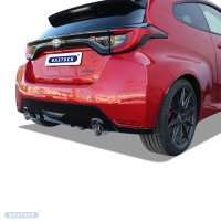 Bastuck Rear silencer with single tailpipes 1x Ø 100 mm LH+RH, (RACE look), without exhaust flap - 20+ Toyota Yaris GR