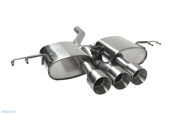 Bastuck Rear silencer with 3 x Ø 100 mm central tail pipes, RACE Look - 17+ Honda Civic FK7/FK8 Type-R