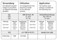 Bastuck Front link pipe - Honda Civic EP3 Type-R
