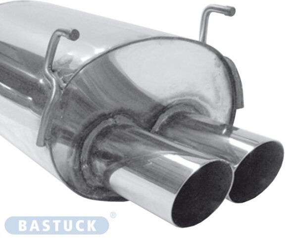 Bastuck Rear silencer with double tailpipes 2 x Ø 76 mm - 01-06 Honda Civic Gasoline (+Type-R Spoilerkit)